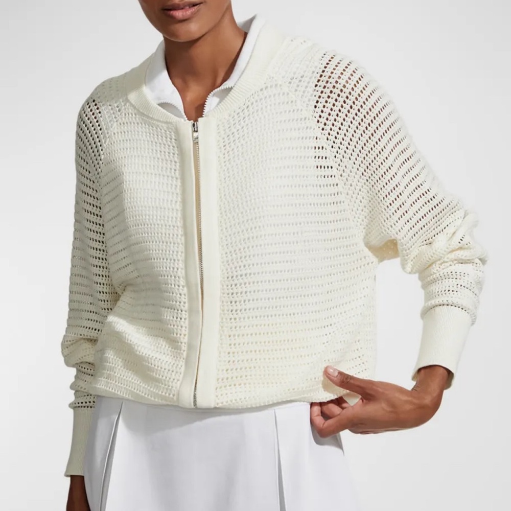 Varley Cameron Knit Zip Up Sz L NWT